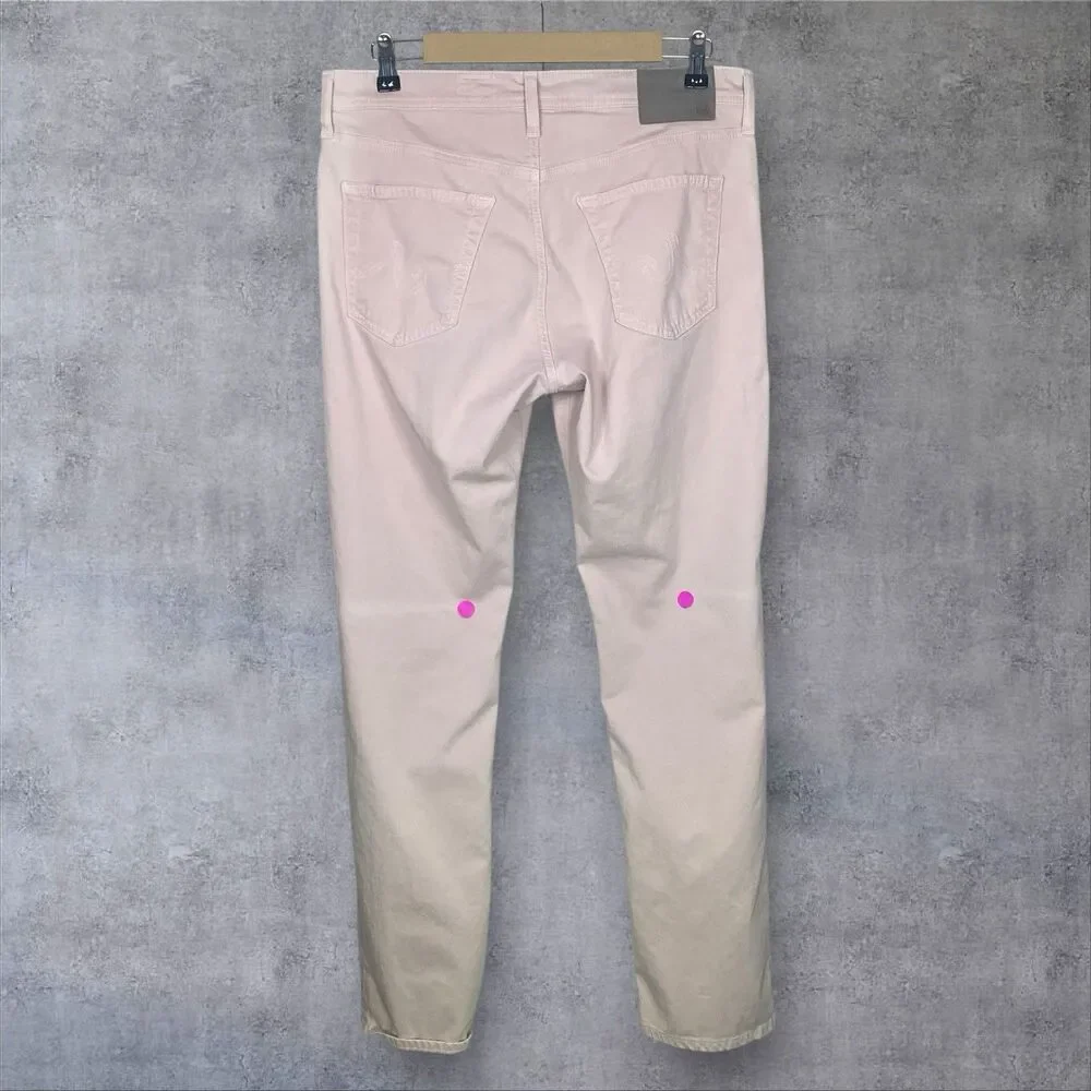 AG Adriano Goldschmied Pants Mens 33x32 Pink Everett SUD Sueded Preppy USA NEW